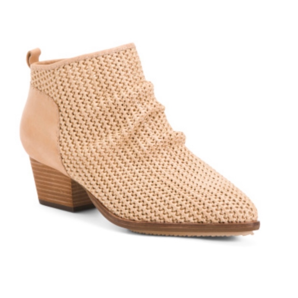 KELSI DAGGER Waffle Mesh And Leather Booties